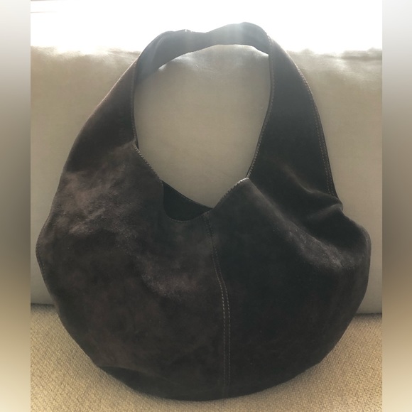 Bottega Veneta Vintage Year 2000 Veneta Dark Brown Suede Leather Shoulder Bag - Picture 2 of 7